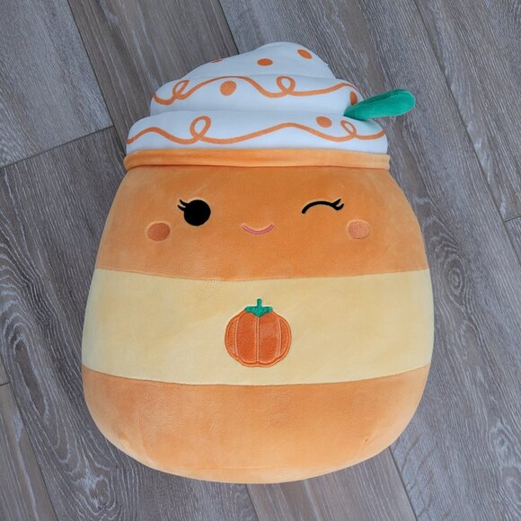 Squishmallows Original 14-Inch Delindy Orange Pumpkin Spice Latte - Picture 2 of 4